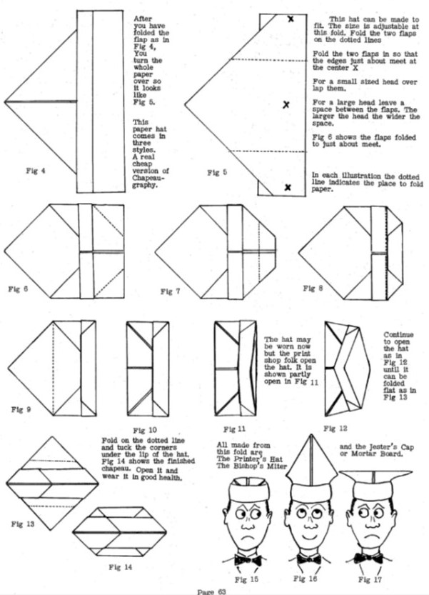 David Mitchell's Origami Heaven History The Printer's Hat